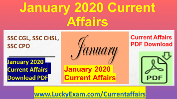 January 2020 Current Affairs