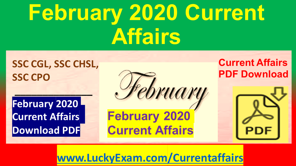 February 2020 Current Affairs