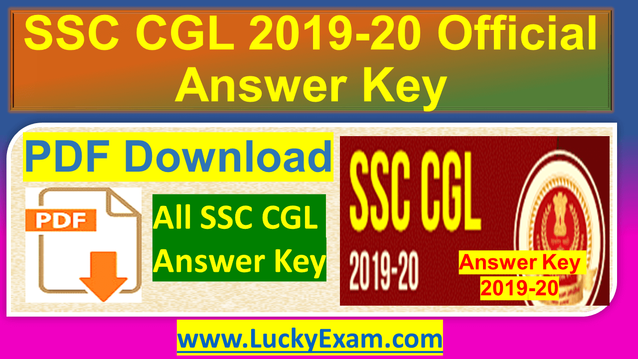 SSC CGL 2019-20 Official Answer Key [3-9 March] PDF Download